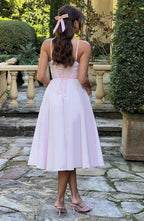 MAITE | Elegante vestido midi estilo corsé