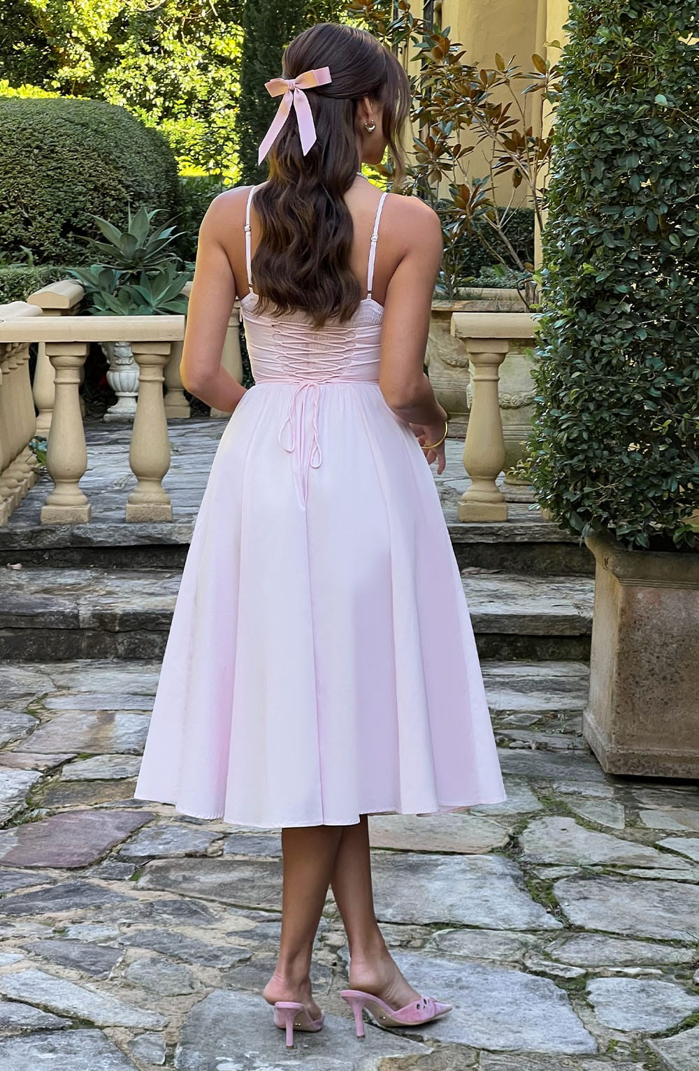 MAITE | Elegante vestido midi estilo corsé
