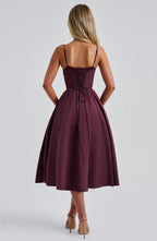 MAITE | Elegante vestido midi estilo corsé