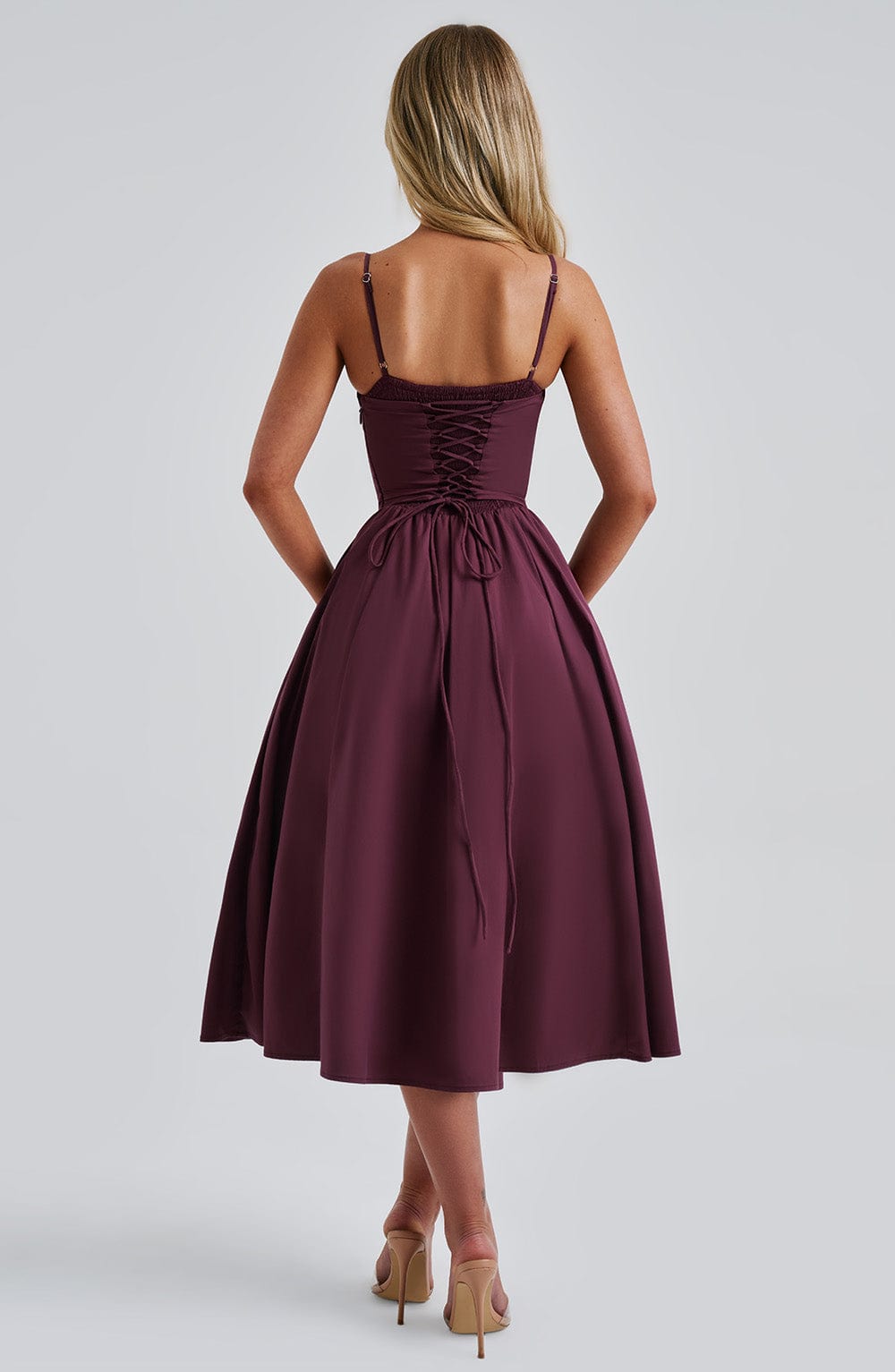 MAITE | Elegante vestido midi estilo corsé