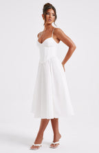MAITE | Elegante vestido midi estilo corsé