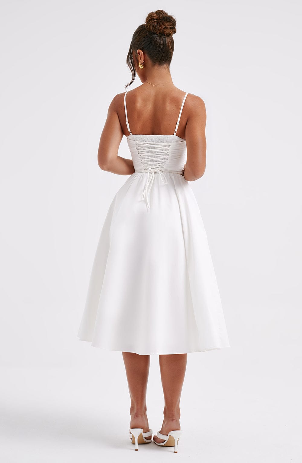 MAITE | Elegante vestido midi estilo corsé