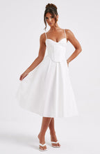 MAITE | Elegante vestido midi estilo corsé