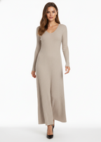 SIENA | VESTIDO MIDI DE PUNTO ACANALADO