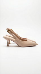 ZAPATOS DE SALÓN CON TACÓN BAJO Y TIRAS TRASERAS ELIZABETH