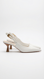 ZAPATOS DE SALÓN CON TACÓN BAJO Y TIRAS TRASERAS ELIZABETH