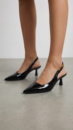 ZAPATOS DE SALÓN CON TACÓN BAJO Y TIRAS TRASERAS ELIZABETH