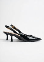 ZAPATOS DE SALÓN CON TACÓN BAJO Y TIRAS TRASERAS ELIZABETH