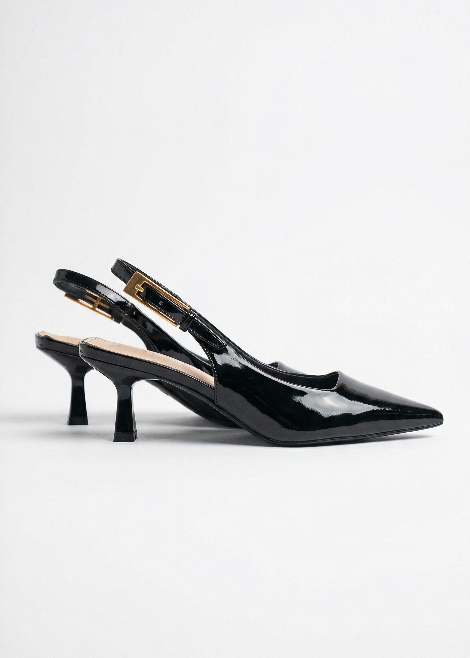 ZAPATOS DE SALÓN CON TACÓN BAJO Y TIRAS TRASERAS ELIZABETH
