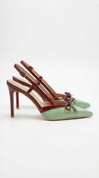 ZAPATOS DE SALÓN DE SATÉN CON LAZO REBECCA