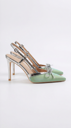 ZAPATOS DE SALÓN DE SATÉN CON LAZO REBECCA