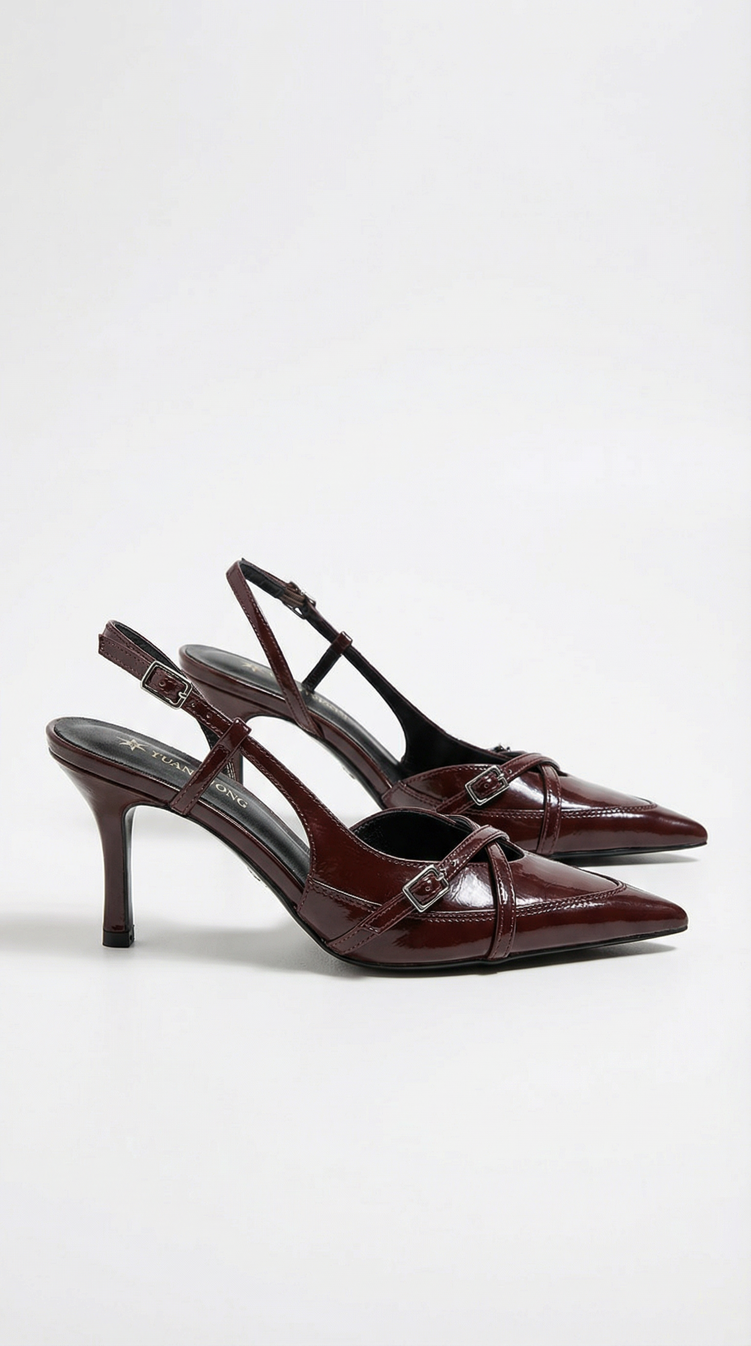 ZAPATOS DE TACÓN CON TALÓN ABIERTO Y HEBILLA SAMANTHA