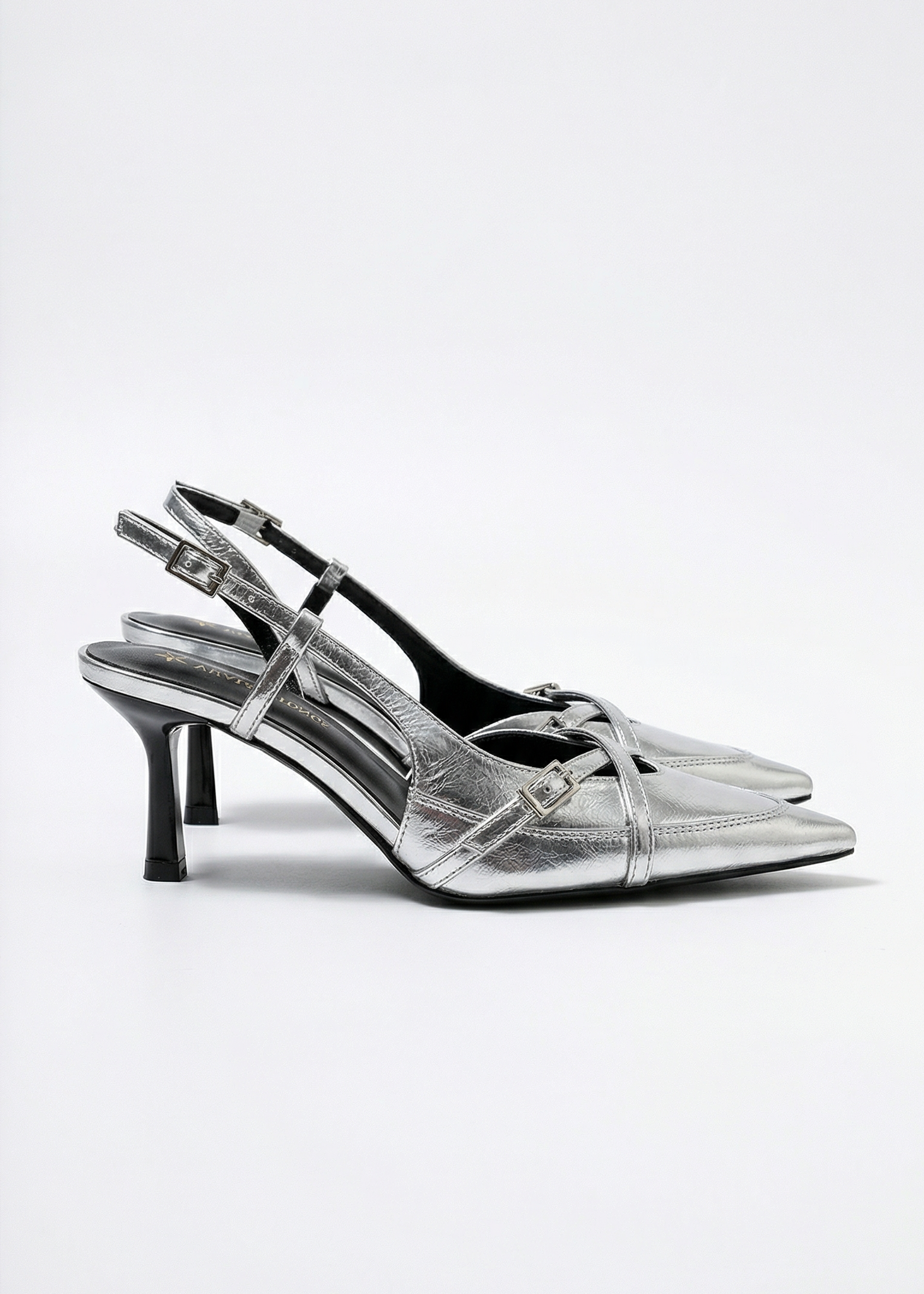ZAPATOS DE TACÓN CON TALÓN ABIERTO Y HEBILLA SAMANTHA